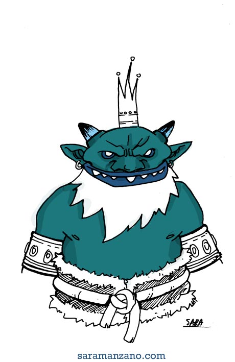 demonio azul