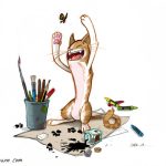 Gato jugando