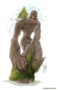 Golem gigante de piedra