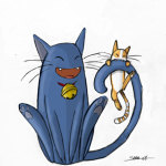 Gatos jugando